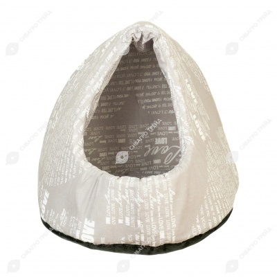 Домик поролоновый ЛУКОШКО love серый (36 * 38 * 32 см), BLACK CAT