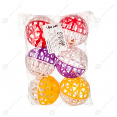 Мячик сетчатый с бубенчиком, 6 шт, ЗООНИК