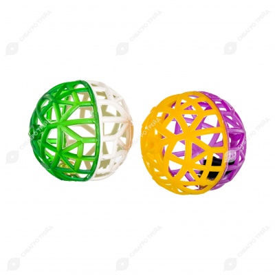 Мяч-погремушка сетчатая, 2 шт, ЗООНИК