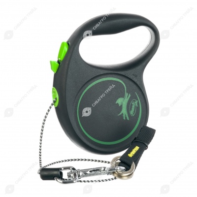 Рулетка BLACK DESIGN XS (3 м, 8 кг) трос, зелёный, FLEXI