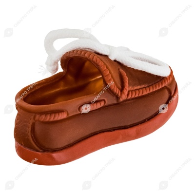 Игрушка Мокасины с канатом, тёмно-коричневая, 13 см