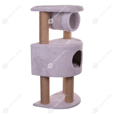 Домик-когтеточка ПЕРСИК (60 * 40 * 100 см), BLACK CAT