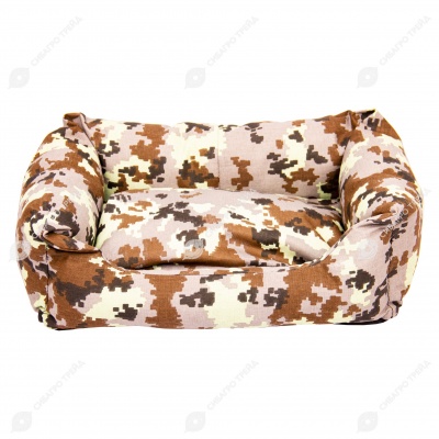 Лежанка ХАНТЕР-ЛОСЬ №1 прямоугольная пухлая КАМУФЛЯЖ (45 * 33 * 14 см), ДАРЭЛЛ