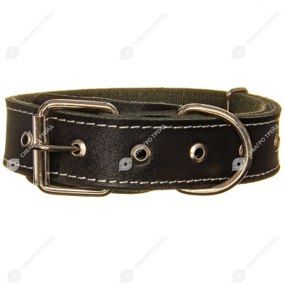 Ошейник кожа + брезент 35(2), ZOOМИР