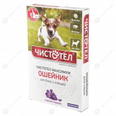 ЧИСТОТЕЛ МАКСИМУМ ошейник для собак, ФИОЛЕТОВЫЙ