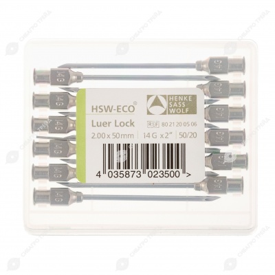 Игла 2.0 * 50 Luer, 12 шт, HSW-ECO