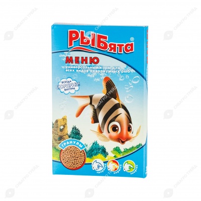 РЫБЯТА МЕНЮ корм для рыб, гранулы, 30 г
