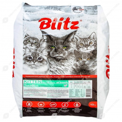 BLITZ Sensitive для котят (ИНДЕЙКА), 10 кг