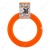 Восьмигранное кольцо большое, оранжевое. DOGLIKE.