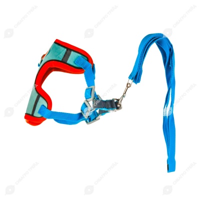 Шлейка-жилет WOGY с поводком для собак, размер S, микс