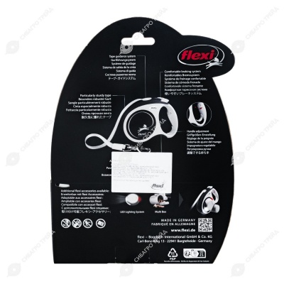 Рулетка COMFORT PLUS L (5 м, 60 кг) ремень, красный, FLEXI