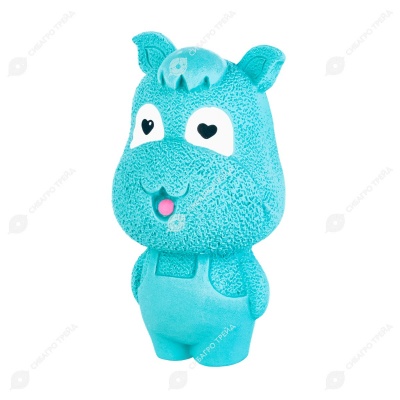 Игрушка-пищалка Бегемотик (14 * 8 * 6 см) для собак, латекс, микс, NUNBELL