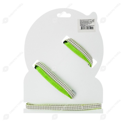 Набор для кошек 2пр. WOGY: поводок (120 * 1 см)+шлейка с бантом (10 * 6 см), микс