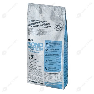 ALPHAPET MONOPROTEIN для взрослых кошек (БЕЛАЯ РЫБА), 3 кг