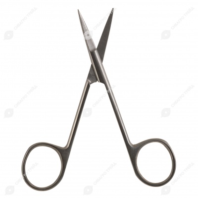 Ножницы глазные остроконечные прямые, 11 см