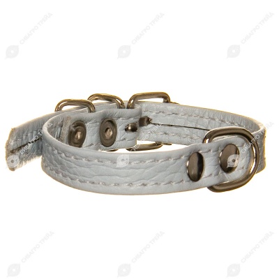 Ошейник кожаный COMFORT (ДВУХСЛОЙНЫЙ, ПРОСТРОЧКА, ЦВЕТНОЙ) 19 - 26 см, 1,2 см, ECO