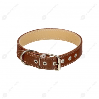 Ошейник №36 кожаный (ДВОЙНОЙ), ЧК