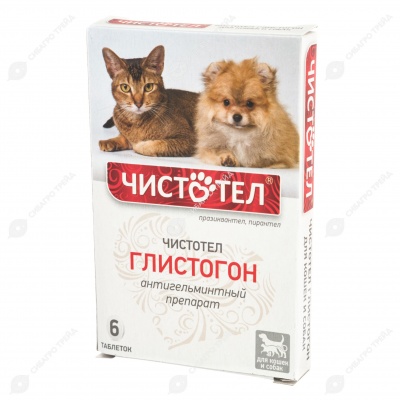 ЧИСТОТЕЛ ГЛИСТОГОН ПЛЮС для собак и кошек, 6 табл