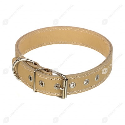 Ошейник №36 кожаный (ДВОЙНОЙ), ЧК