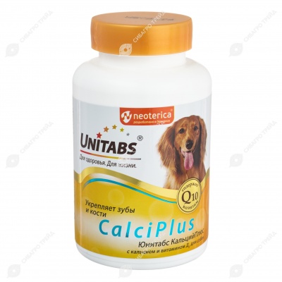 UNITABS CalciPlus для зубов и костей для собак, 100 табл