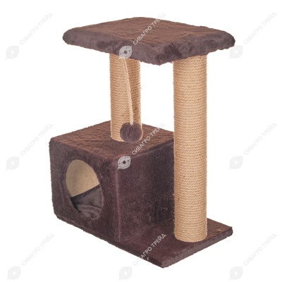 Домик-когтеточка ЭНДИ (30 * 30 * 65 см), BLACK CAT