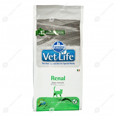VET LIFE RENAL для кошек (поддержание функции почек), 2 кг
