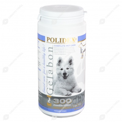 POLIDEX Гелабон+ для крупных собак, 300 табл