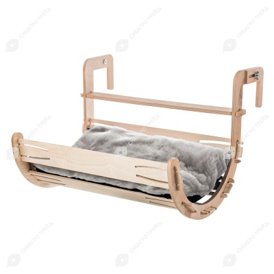 Гамак разборный СКАНДИНАВИЯ на батарею с лежанкой (51 * 45 * h34 см), серый, ECO