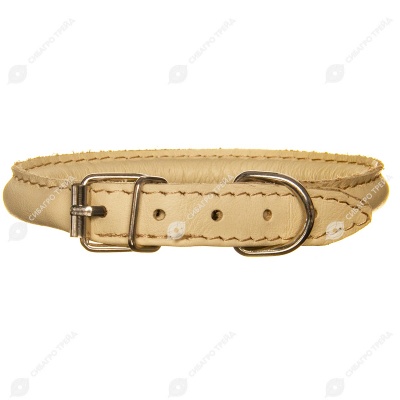 Ошейник кожаный CORD (КРУГЛЫЙ) цветной, d 0,8 см, пряжка 1,4 см, 35 - 40 см