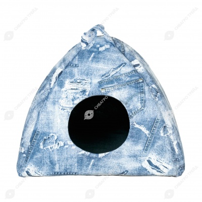 Домик поролоновый ВИГВАМ бязь (43 * 43 * 43 см), BLACK CAT