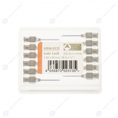 Игла 1,2 * 20 Luer-Lock, 12 шт, HSW-ECO