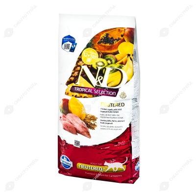 N&D TROPICAL SELECTION для стерилизованных кошек (КУРИЦА), 10 кг
