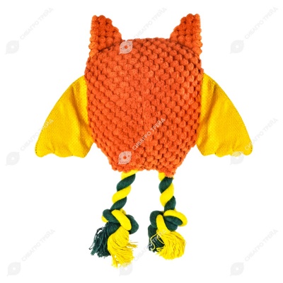 Игрушка-пищалка WOGY Летучая мышь (23,5 * 20 * 4,5 см) для собак, мягкая с канатами, крылья шуршат