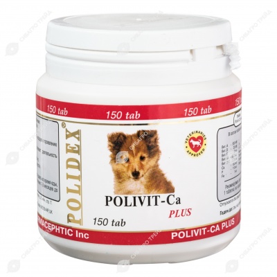 POLIDEX Polivit-Ca plus для собак, 150 табл
