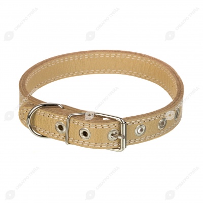 Ошейник №25 кожаный (ДВОЙНОЙ), ЧК