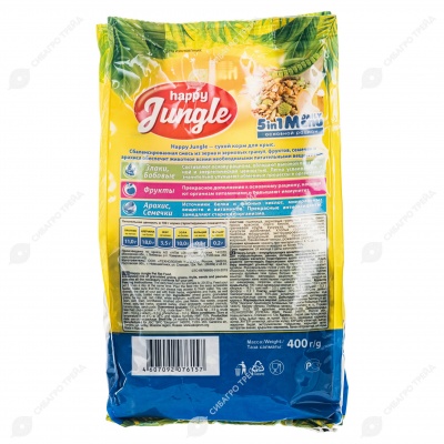 HAPPY JUNGLE корм для декоративных крыс, 400 г