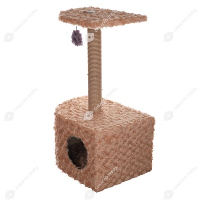 Домик-когтеточка №013 угловой (35 * 47 * 80 см), ZOOМИР