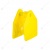 Бирка двойная СКС (40 * 48 мм) жёлтая с номером (под щипцы СКС без иглы), 100 шт.