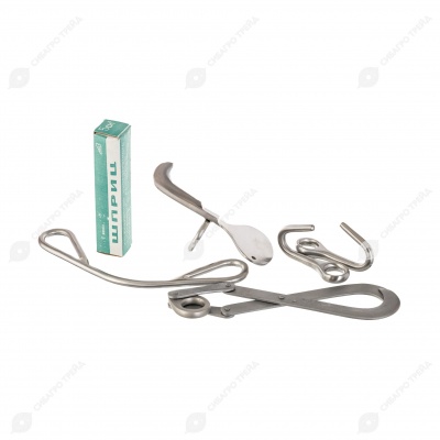 Набор акушерский ветеринарный большой с раскладной клюкой