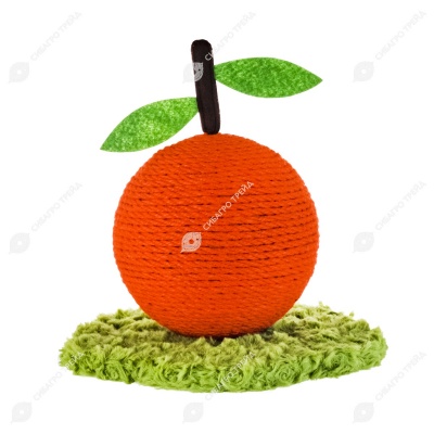 Игрушка-когтеточка WOGY Апельсин на подставке (23 * 23 * 27 см) для кошек 