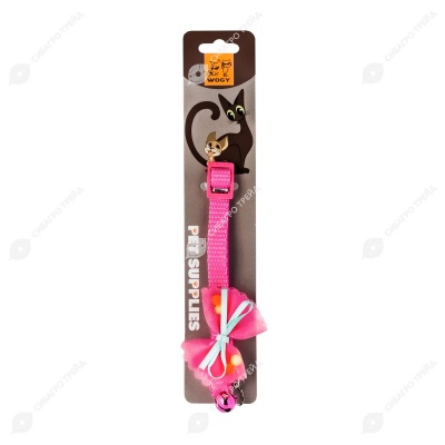 Ошейник WOGY для животных (25 * 1 см) с колокольчиком и бантом, микс