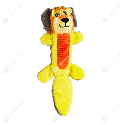 Игрушка-пищалка WOGY Зверята (35 * 16 * 14 см) двусторонняя, хрустит, сжимается, для собак, микс