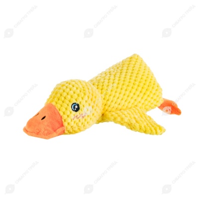 Игрушка-пищалка WOGY Утка (25 * 20 * 10 см) для собак, мягкая, крылья шуршат, микс