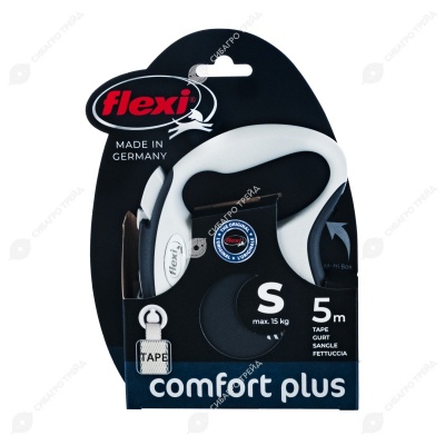 Рулетка COMFORT PLUS S (5 м, 15 кг) ремень, антрацит, FLEXI