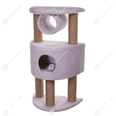 Домик-когтеточка ПЕРСИК (60 * 40 * 100 см), BLACK CAT