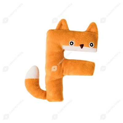 Игрушка-пищалка WOGY Зверята-буквы (высота 12 см) для животных, мягкая, микс