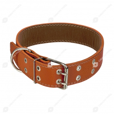 Ошейник №45 кожаный (ПОДКЛАД), ЧК