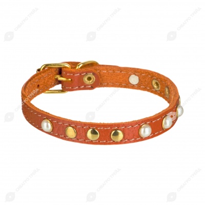 Ошейник №12 кожаный (УКРАШЕННЫЙ), ЧК