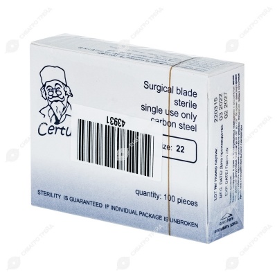 Лезвие съемное к скальпелю №22 стерильное, CERTUS
