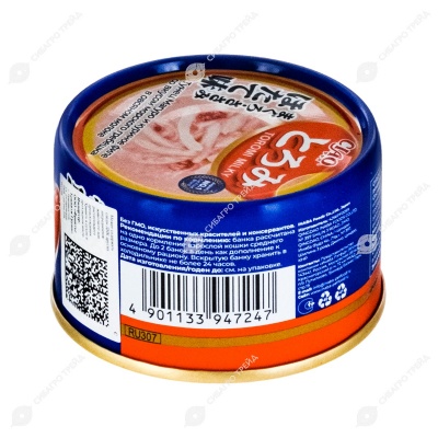 INABA Ciao Toromi Milk консервы для кошек в овсяном молоке (ТУНЕЦ МАГУРО, КУРИНОЕ ФИЛЕ, ГРЕБЕШОК), 80 г